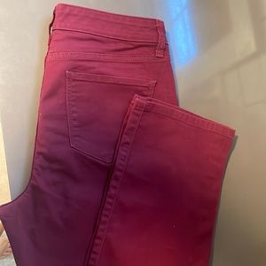 St John’s Bay Burgundy jeans size 12S NWOT